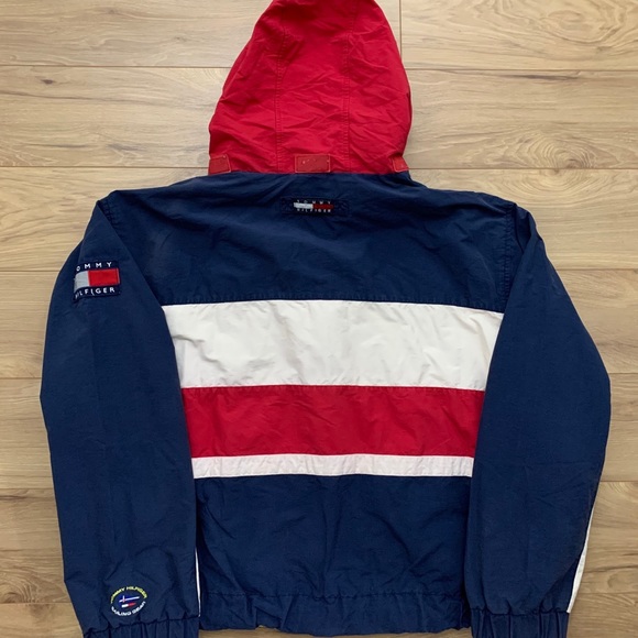 90’s Tommy Hilfiger Jacket + Packable Hood (Sz XL) - Picture 14 of 15